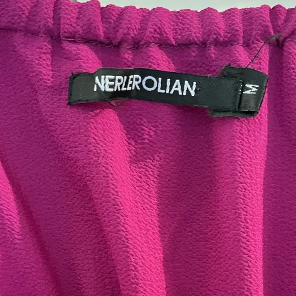 Elegant Sleeveless Fuschia Dress with Side Slit - Picture 4 of 5